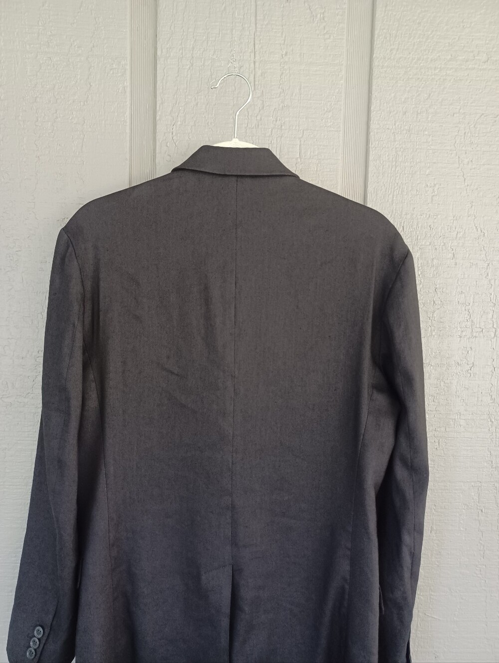 Frame Grandfather Jacket Blazer Size XS Women Linen Blend Black Quiet Luxury - Picture 7 of 15